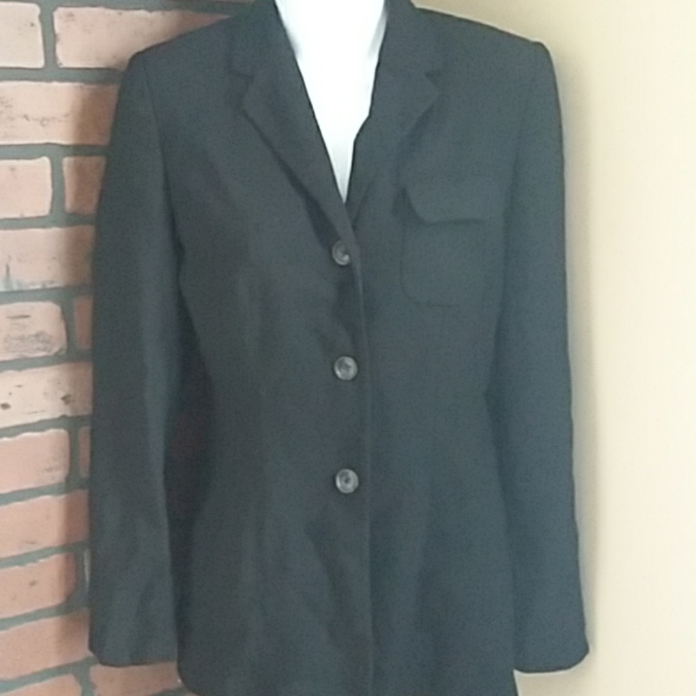 NWOT Banana Republic Black Blazer 100% Wool